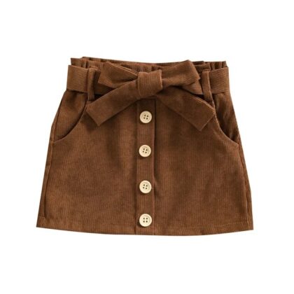 Toddler Girls Button Front Skirt