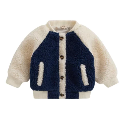 Toddlers Fleece Contrast Coat